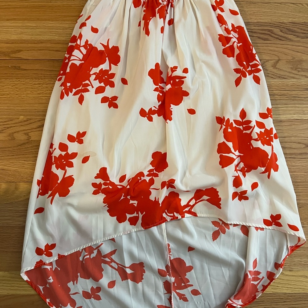 Floral High-Low Skirt